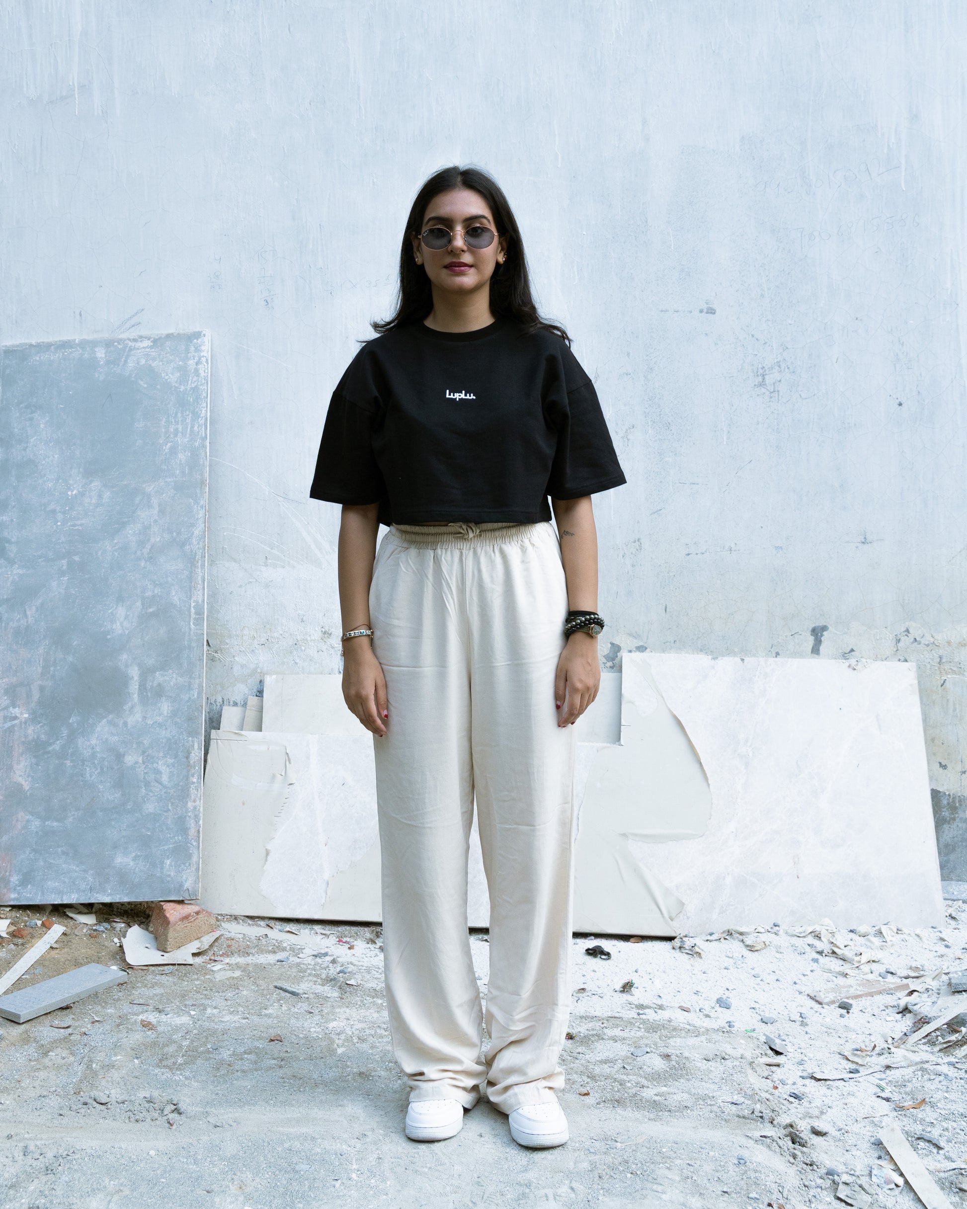 breathe crop | black