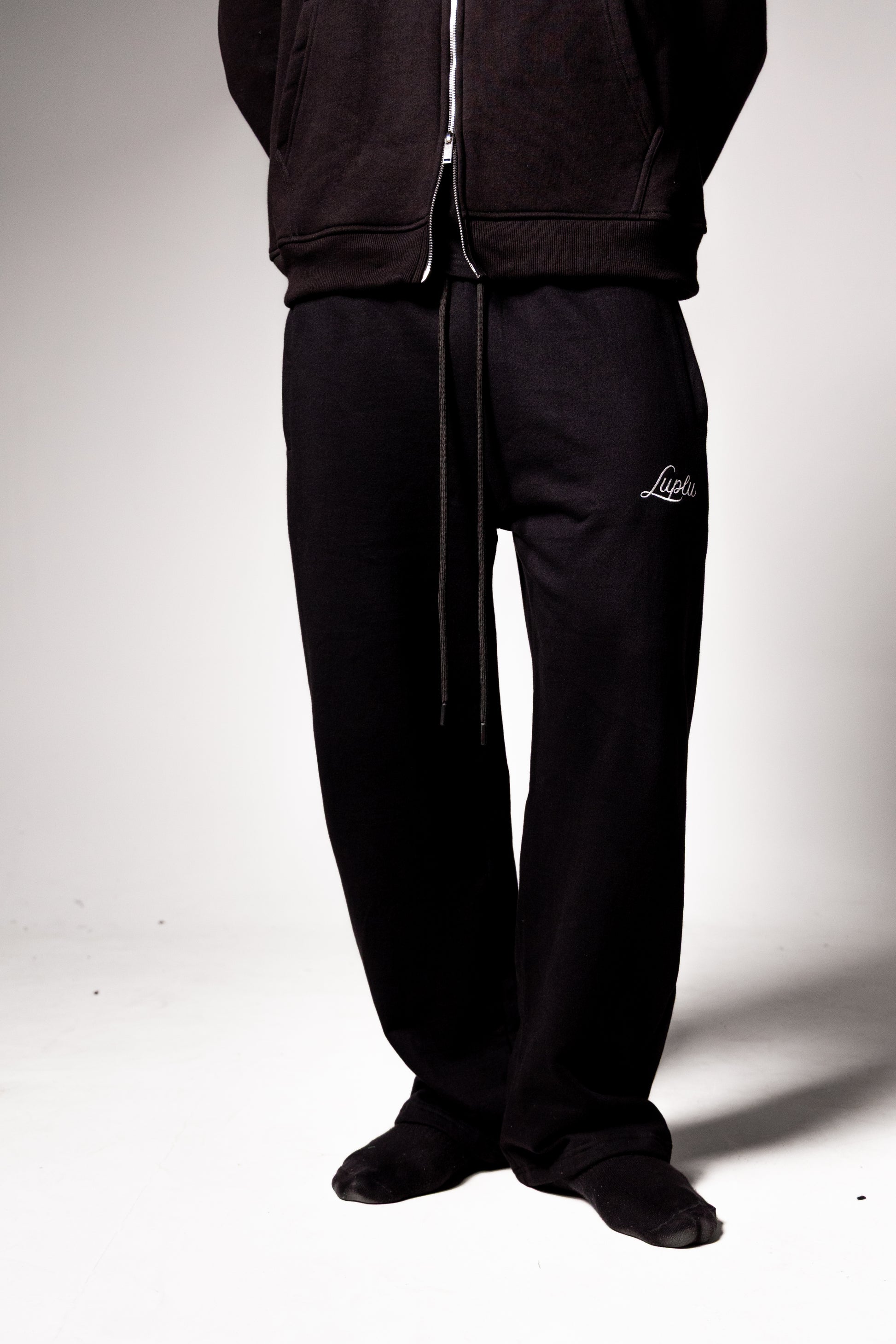 Luplu Wide-Leg Sweatpants | Black