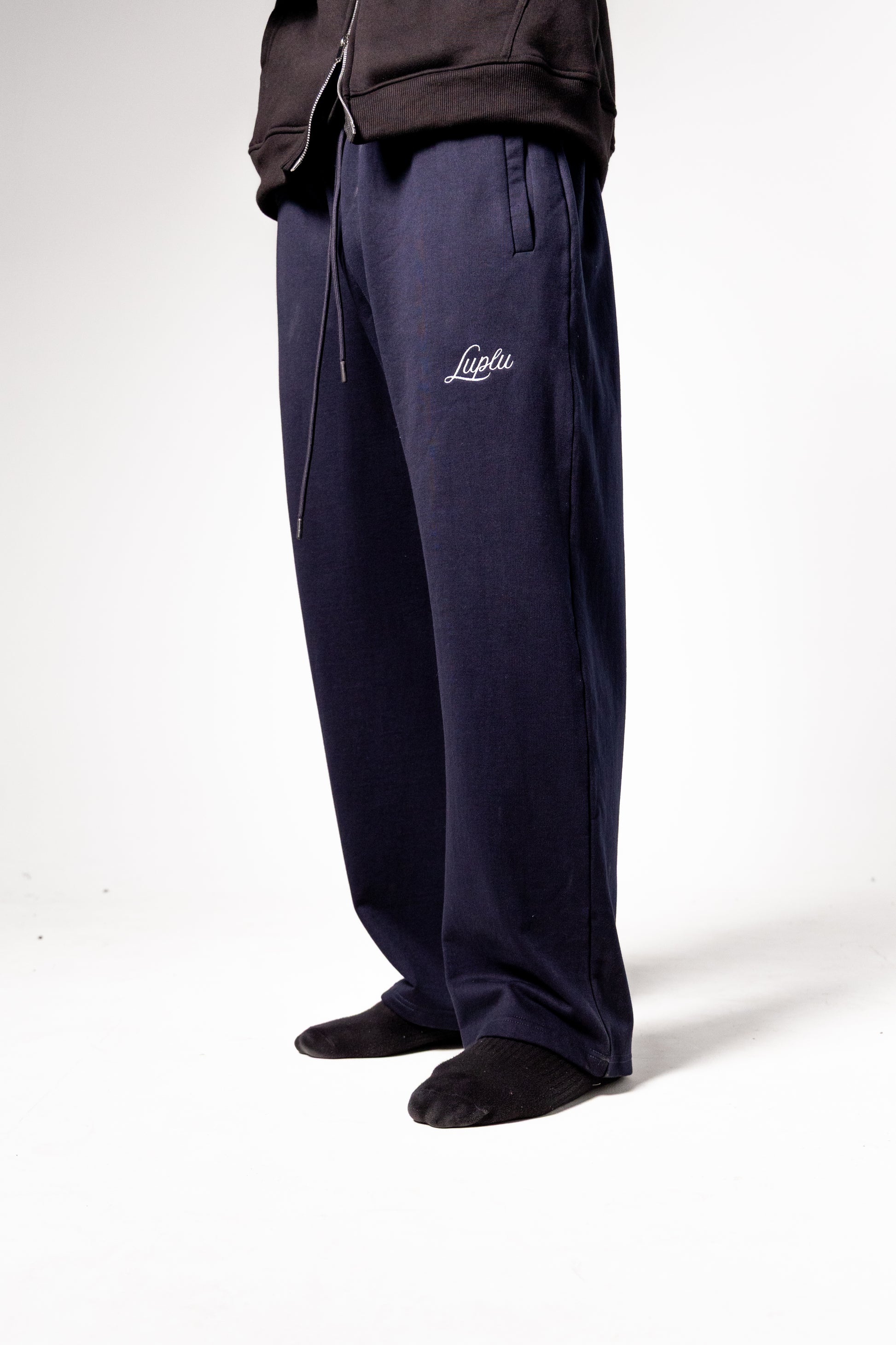 Luplu Wide-Leg Sweatpants | Navy Blue