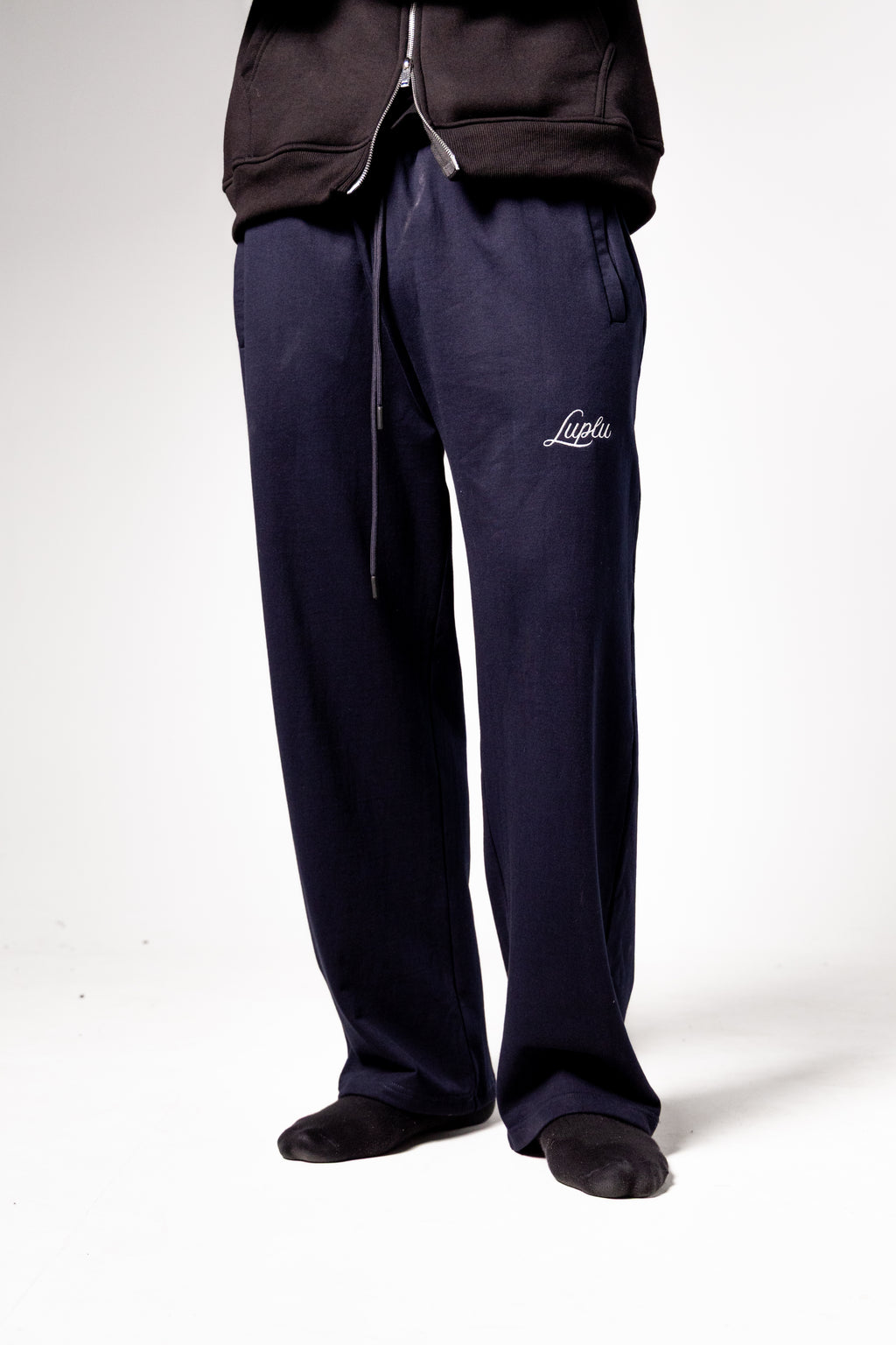 Luplu Wide-Leg Sweatpants | Navy Blue