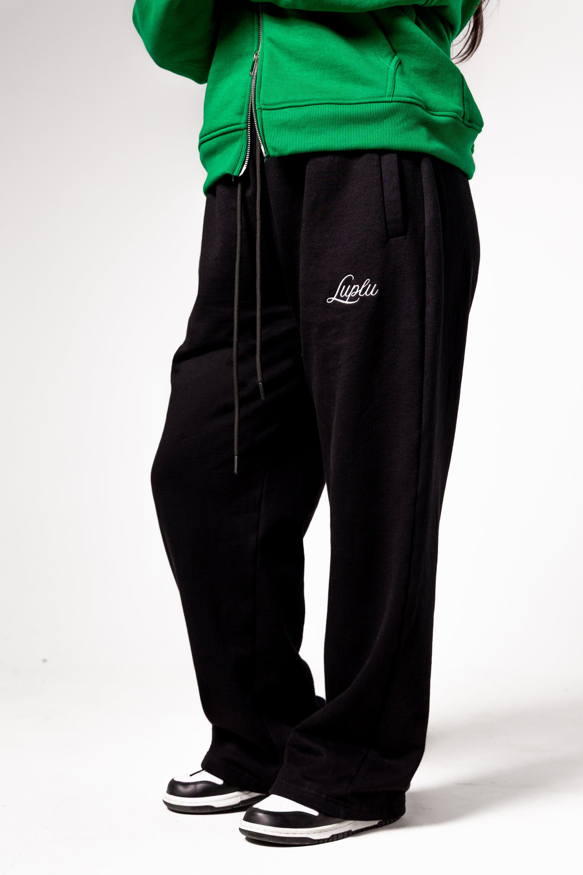 Luplu Wide-Leg Sweatpants | Black