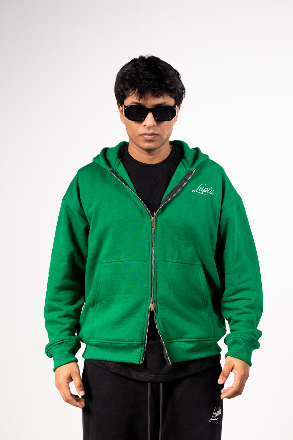 Luplu Essential Zip Hoodie | Green