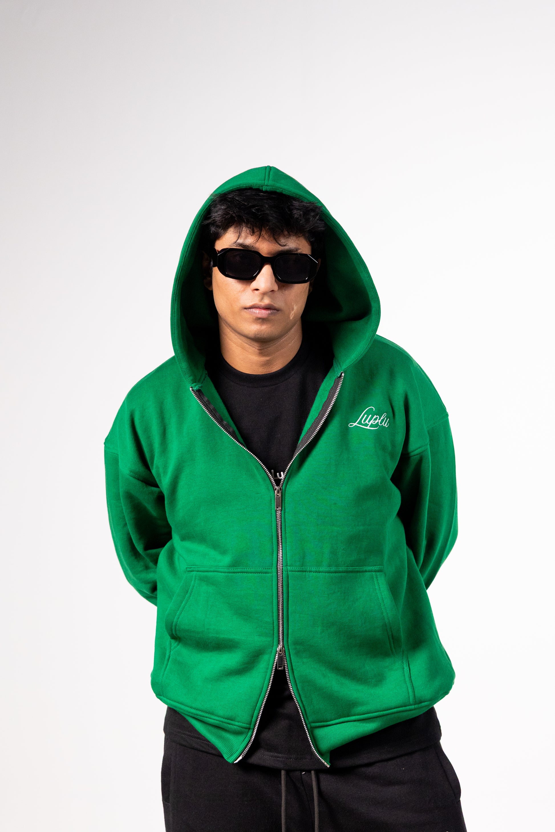 Luplu Essential Zip Hoodie | Green