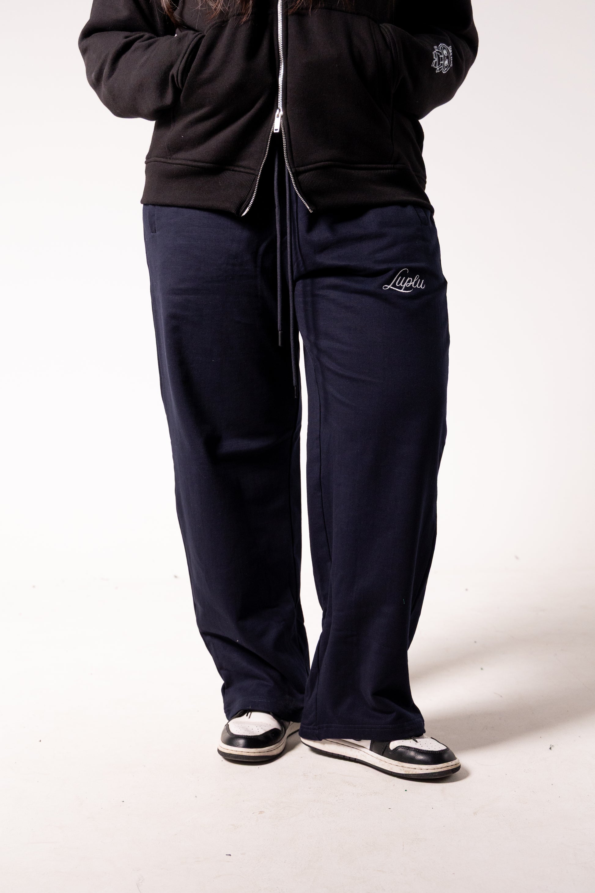 Luplu Wide-Leg Sweatpants | Navy Blue