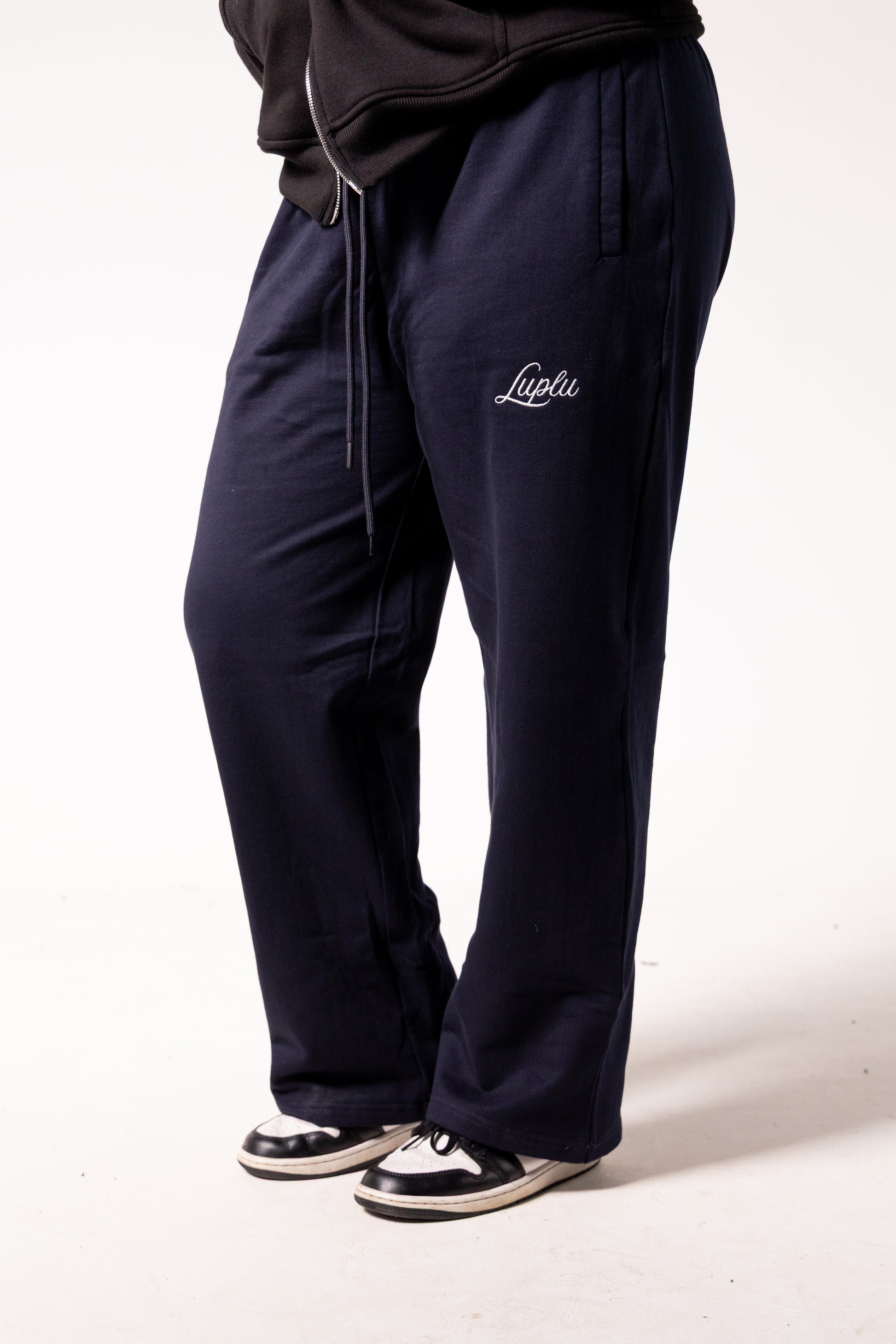 Luplu Wide-Leg Sweatpants | Navy Blue