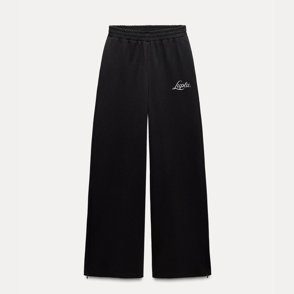 Luplu Wide-Leg Sweatpants | Black