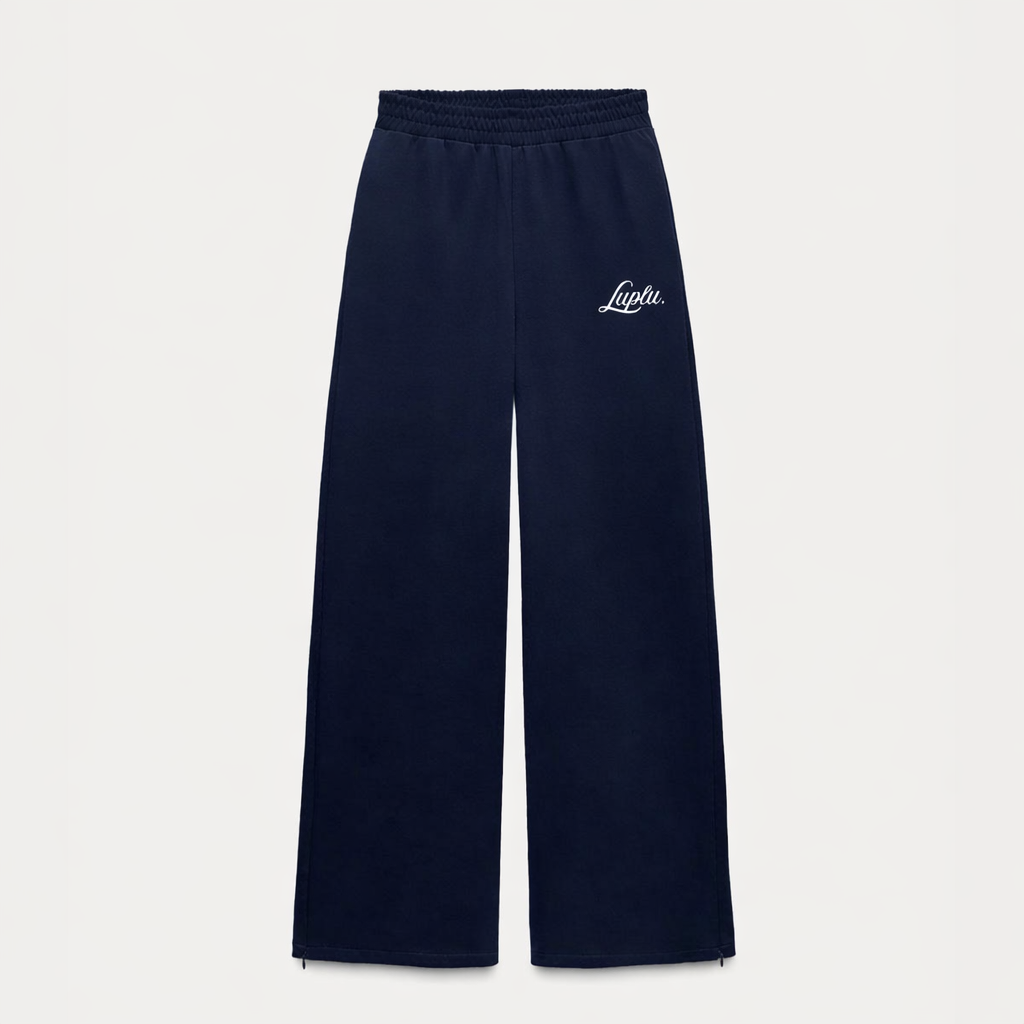 Luplu Wide-Leg Sweatpants | Navy Blue