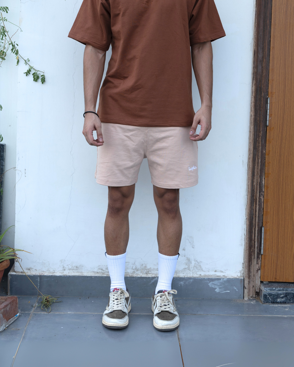 loop shorts | beige